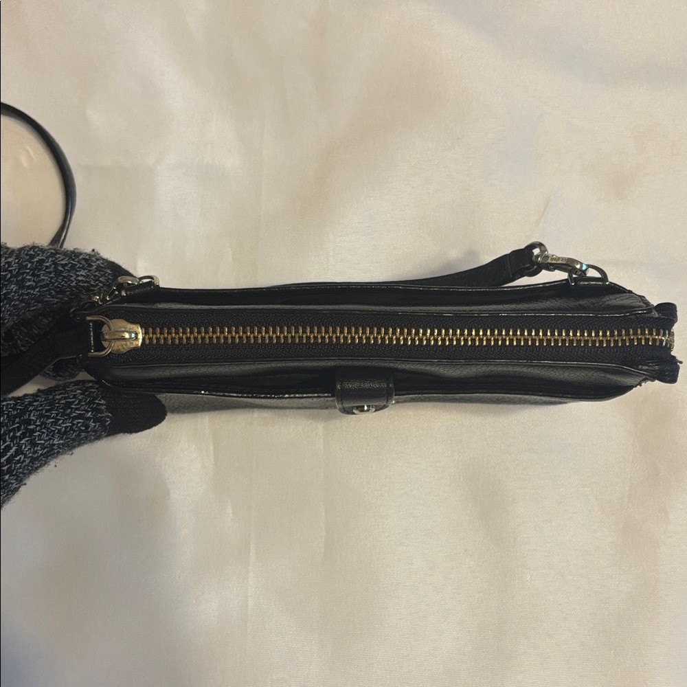 Kate Spade Jackson Small Tab Leather Crossbody Black GUC - Picture 9 of 13